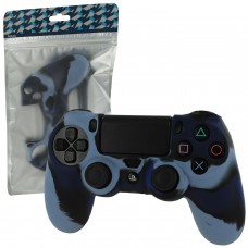 Силиконовый чехол для джойстика Dualshock 4 (Camo Dark Blue), 218893, Аксессуары